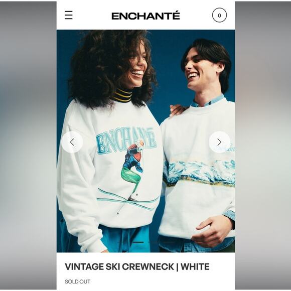 Enchante Vintage Ski Crewneck White - Picture 2 of 10